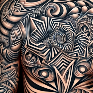 Intriguing Tattoos: Optical Illusion Shapes